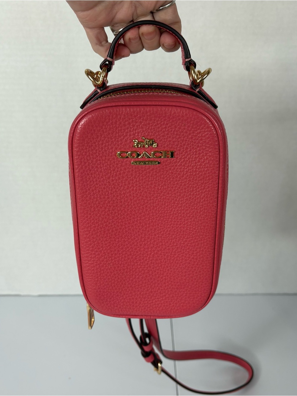 NWOT Coach Eva Phone Crossbody in Watermelon with gold hardware - Picture 12 of 14